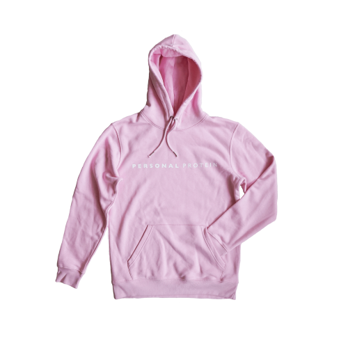 pink hoodie