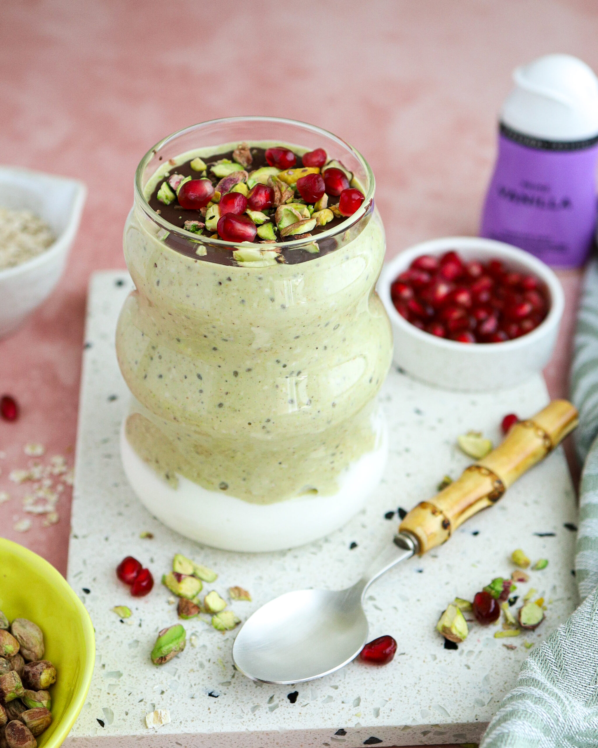 Pistache_protein_overnight_oatmeal